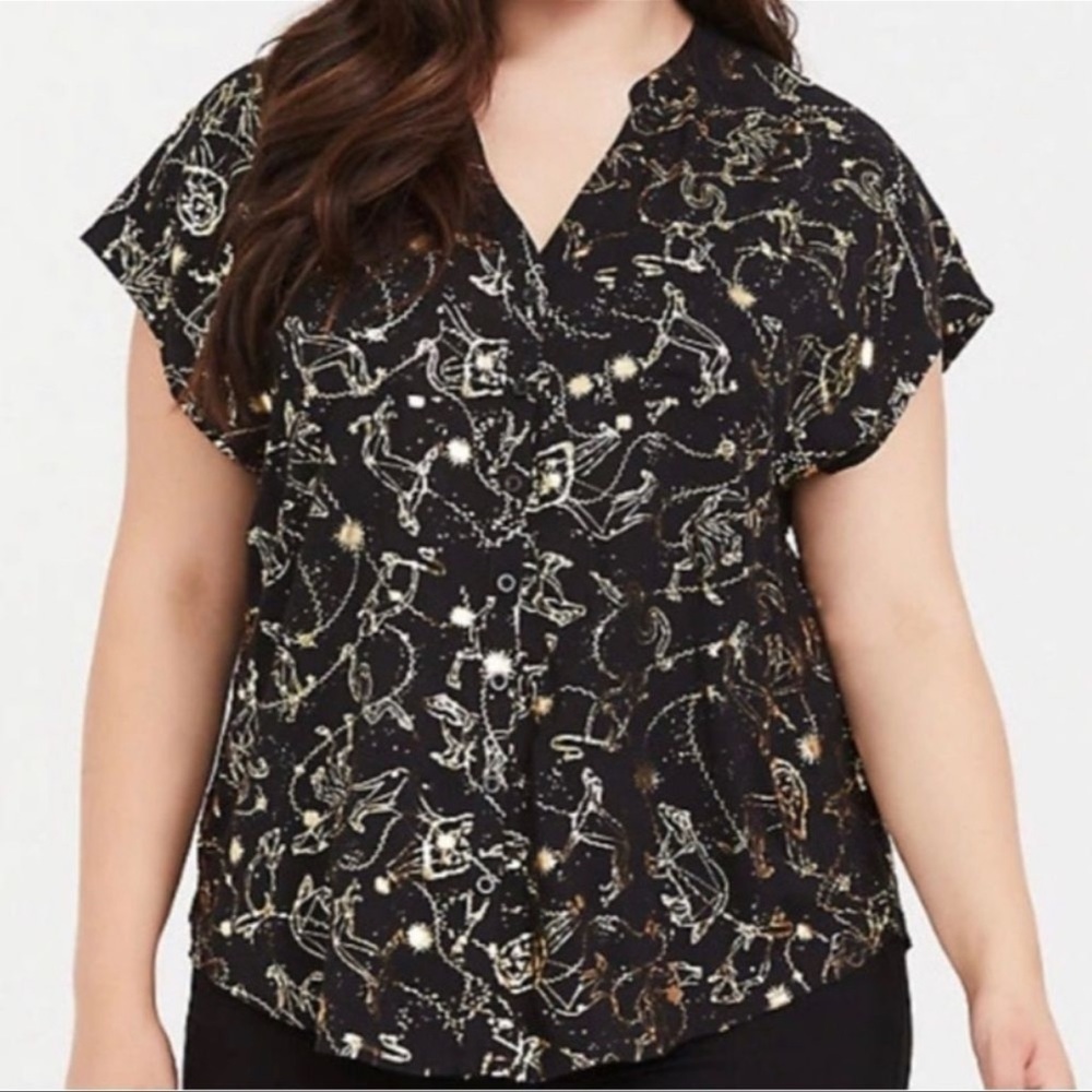 Harry Potter 6X Black and Gold Constellation Patronus Blouse